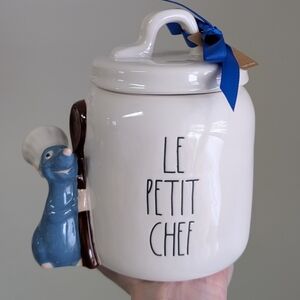 Rae Dunn Disney Pixar LE PETIT CHEF Ratatouille Remy Cani w/ 3D Remy Figural 🐭